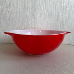 Vintage Pyrex #444 4 Quart Cinderella Mixing Bowl Red